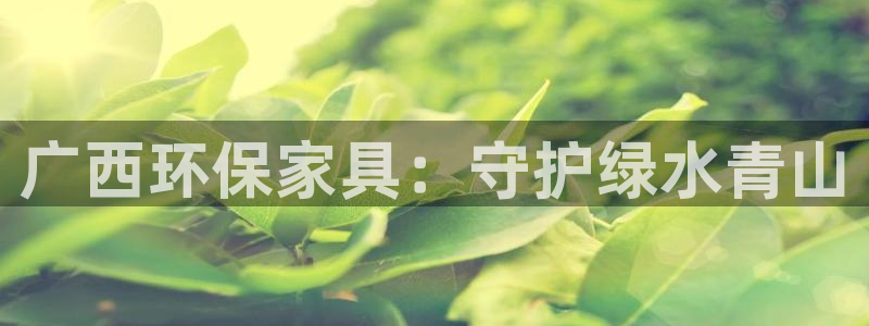 杏耀平台在哪里：广西环保家具：守护绿水青山