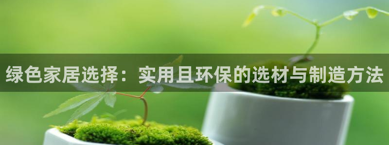 杏耀注册平台官网：绿色家居选择：实用且环保的选材与制造方法