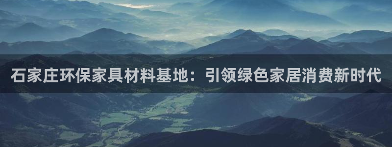 杏耀线路5检测：石家庄环保家具材料基地：引领绿色家居消费新时